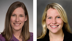 CLP 2024 program chair Amy Bauer, MD, FACLP, and assistant program chair Anne Gross, MD, FACLP.