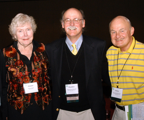 Ellie Hackett in 2008 with 1989 and 2008 award winners