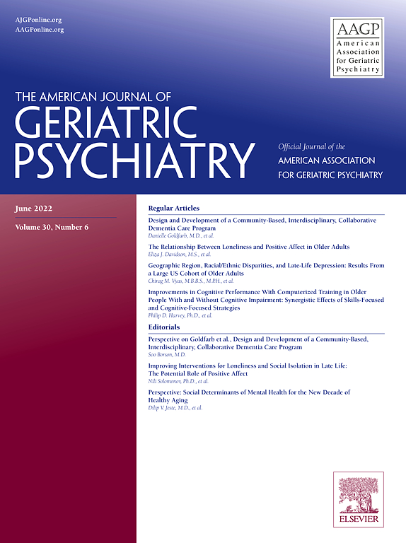 the american journal of geriatric psychiatry